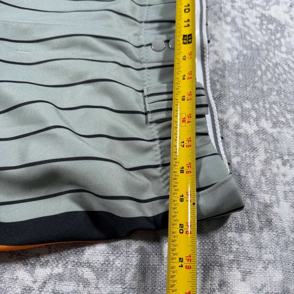 Russell Athletic Baseball Pants Mens XL Grey Orange Pinstripe Side Stripe Sport - Picture 5 of 13